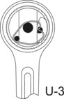 3293 U-3 Reversible ratchet 3/4