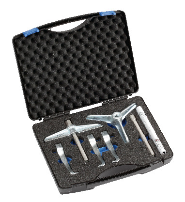 1.07/K-B Puller set with 3 hooks, with hook brake