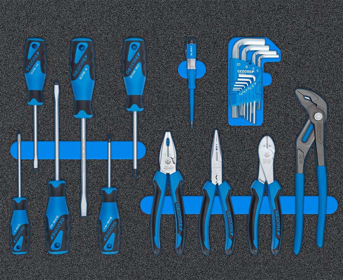WSL-M-TS-172 tool trolley workster with tool assortment, 172 pieces
