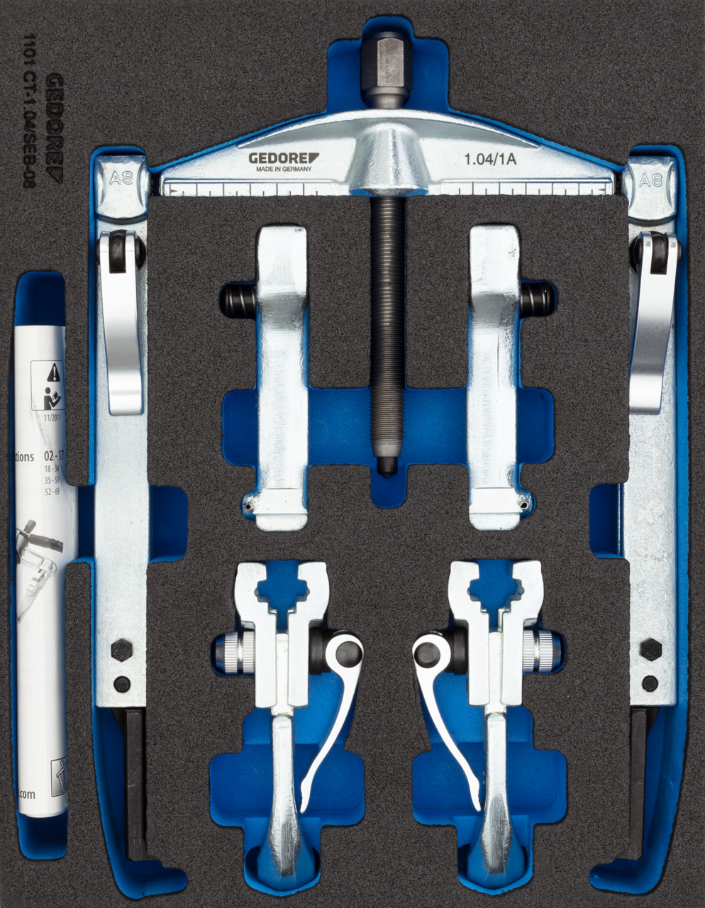 1101-1.04/SEB-08 Puller set, 2-arm