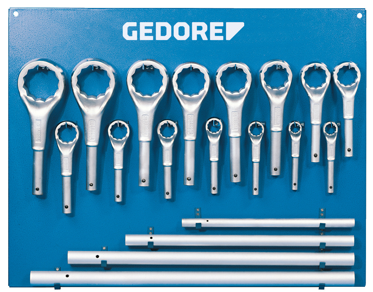 2 ATM Single ended ring spanner set, 19 pieces