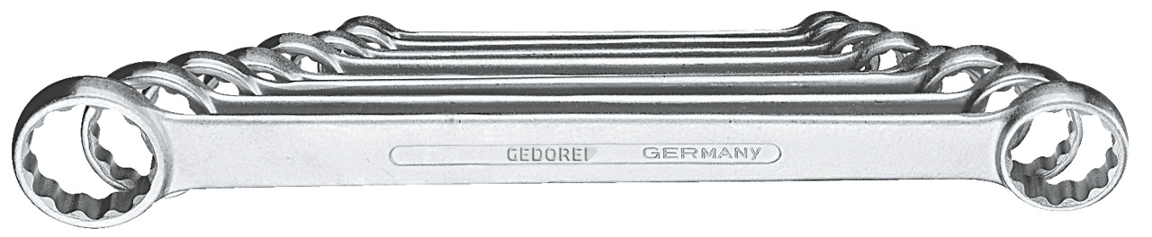 4 Flat ring spanner set