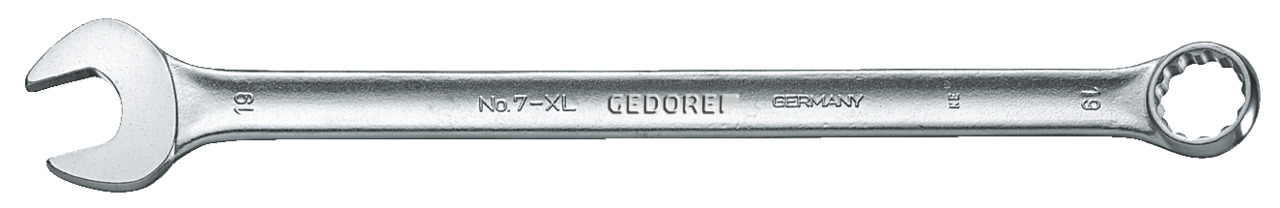 7 XL Combination wrenches with equal widths, extra long