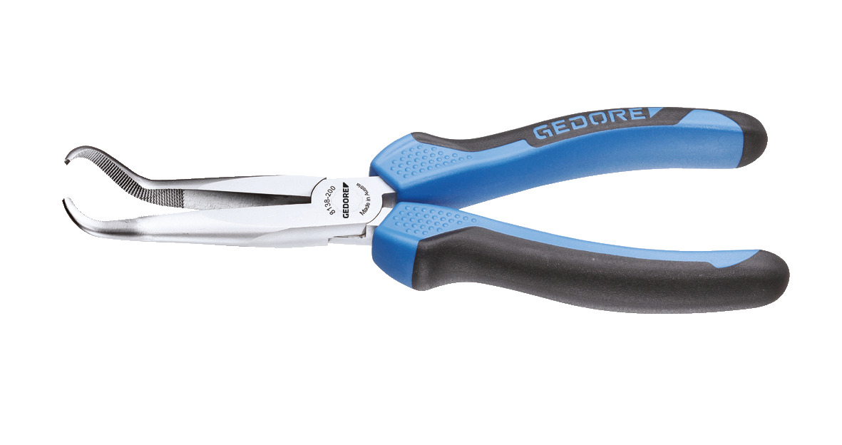 8138 Mechanics pliers without wire cutter, 30° angled