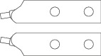 E-8000 J 4 - J 6 Spare tips straight (pair)