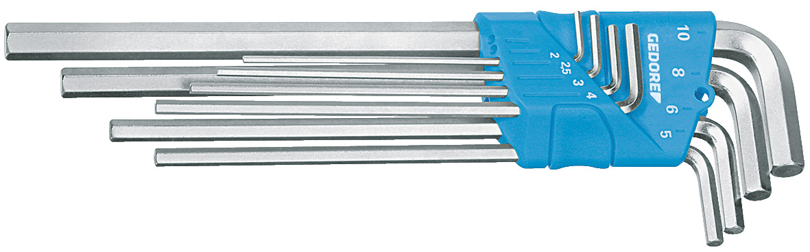 H 42 EL-88 A Hexagon socket key set for in-hex screws, extra long