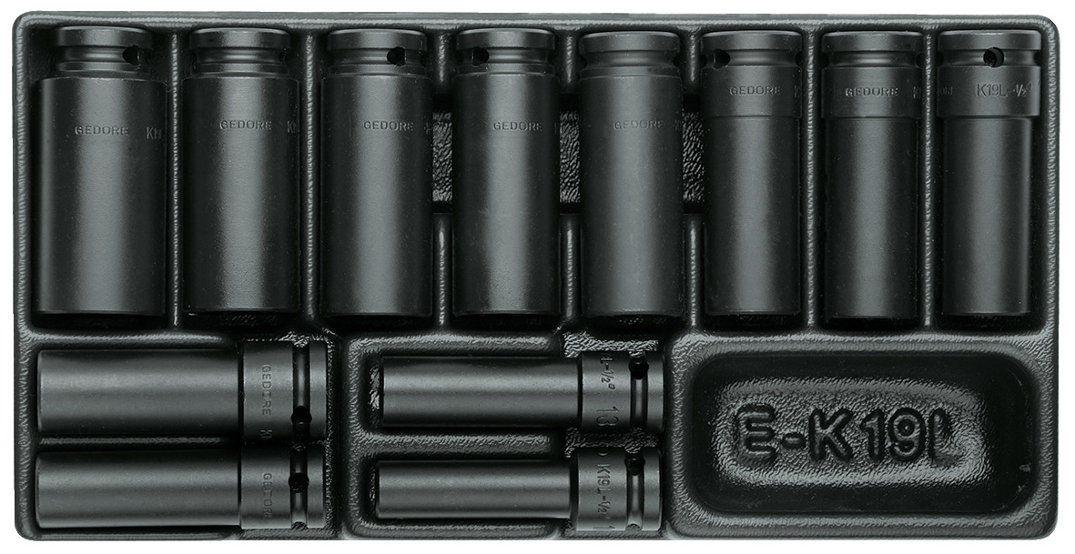 1500 ES-K 19 L Set Impact sockets 1/2