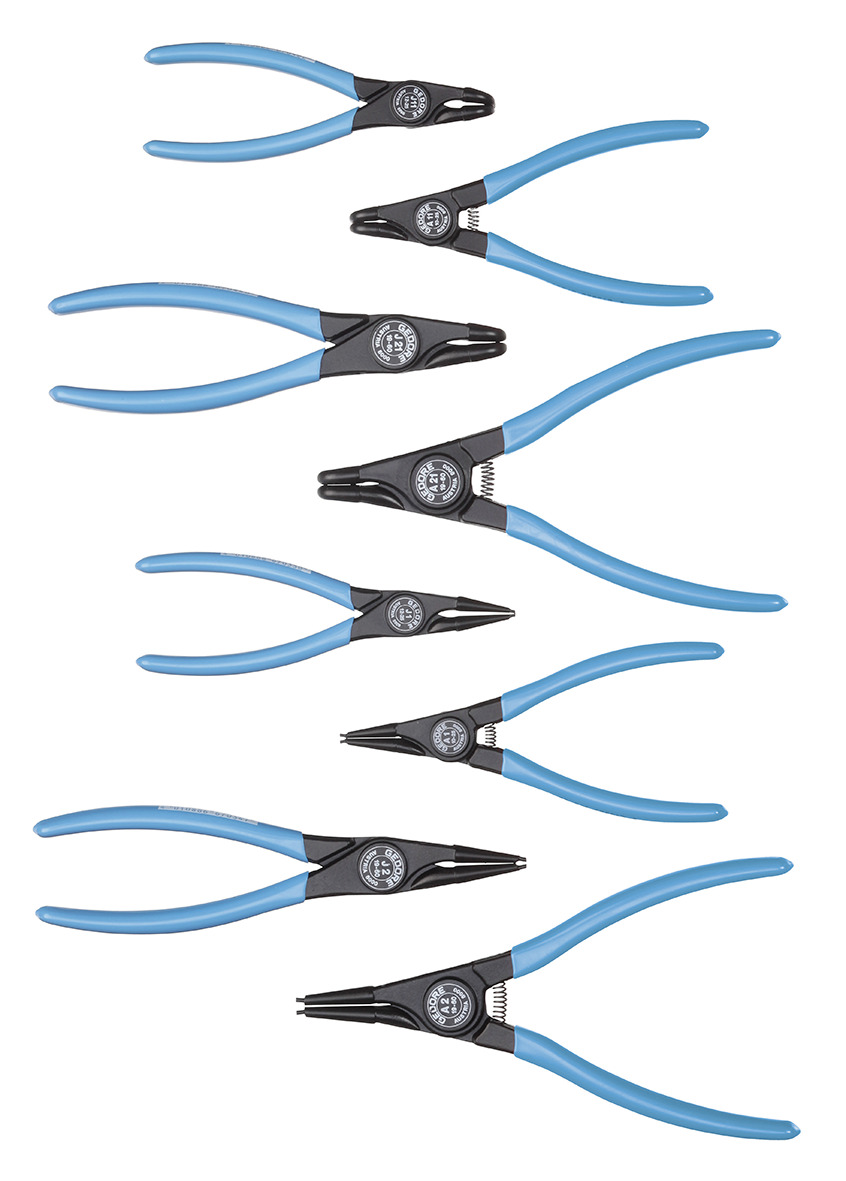 1101-001 Set of circlip pliers 8 pieces