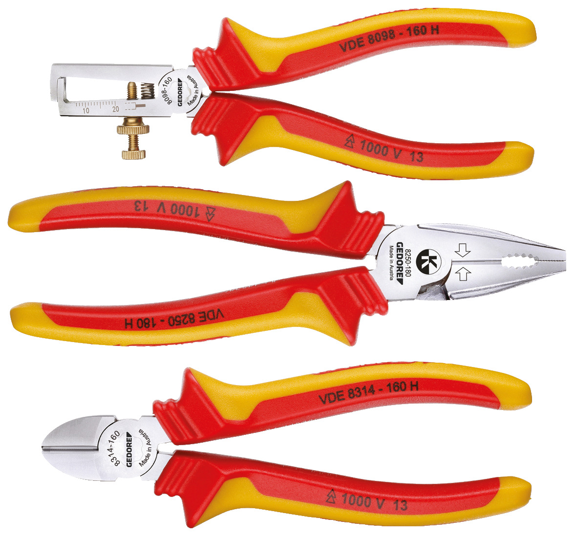 1102-004 VDE VDE Pliers set, 3 pieces