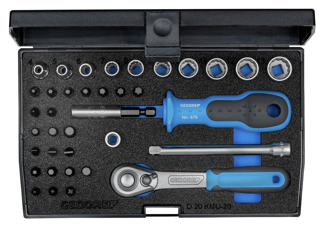 D 20 KMU-20 socket wrench set 1/4