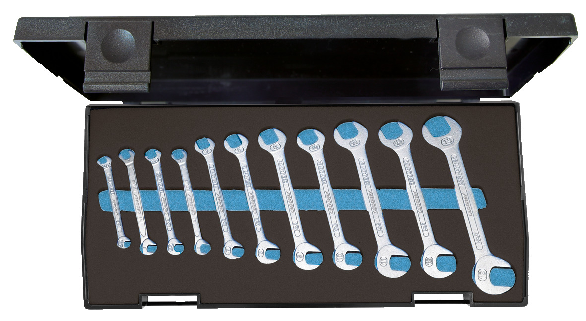 8-011 Double open ended spanner set, small 11 pieces