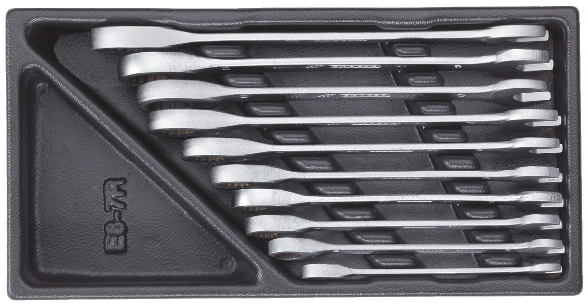 1500 ES-7 R Set of open-end wrenches with ring ratchet in 1/3 ES module