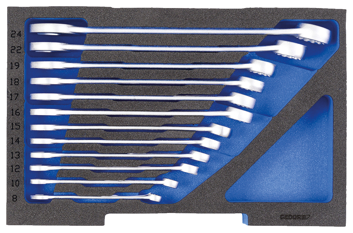 1100 CT1-7 Combination spanner set in 1/2 L-BOXX 136 module, 12 pieces