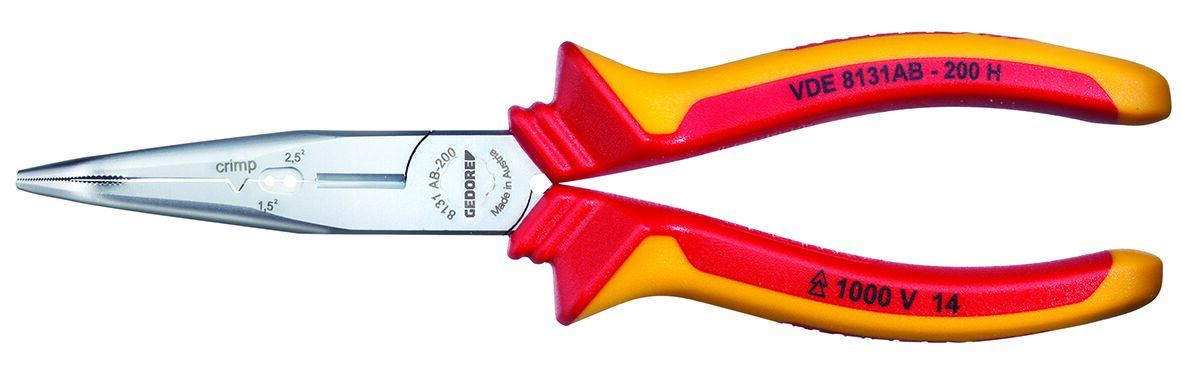 VDE 8131 AB VDE multiple pliers with sheath insulation, angled