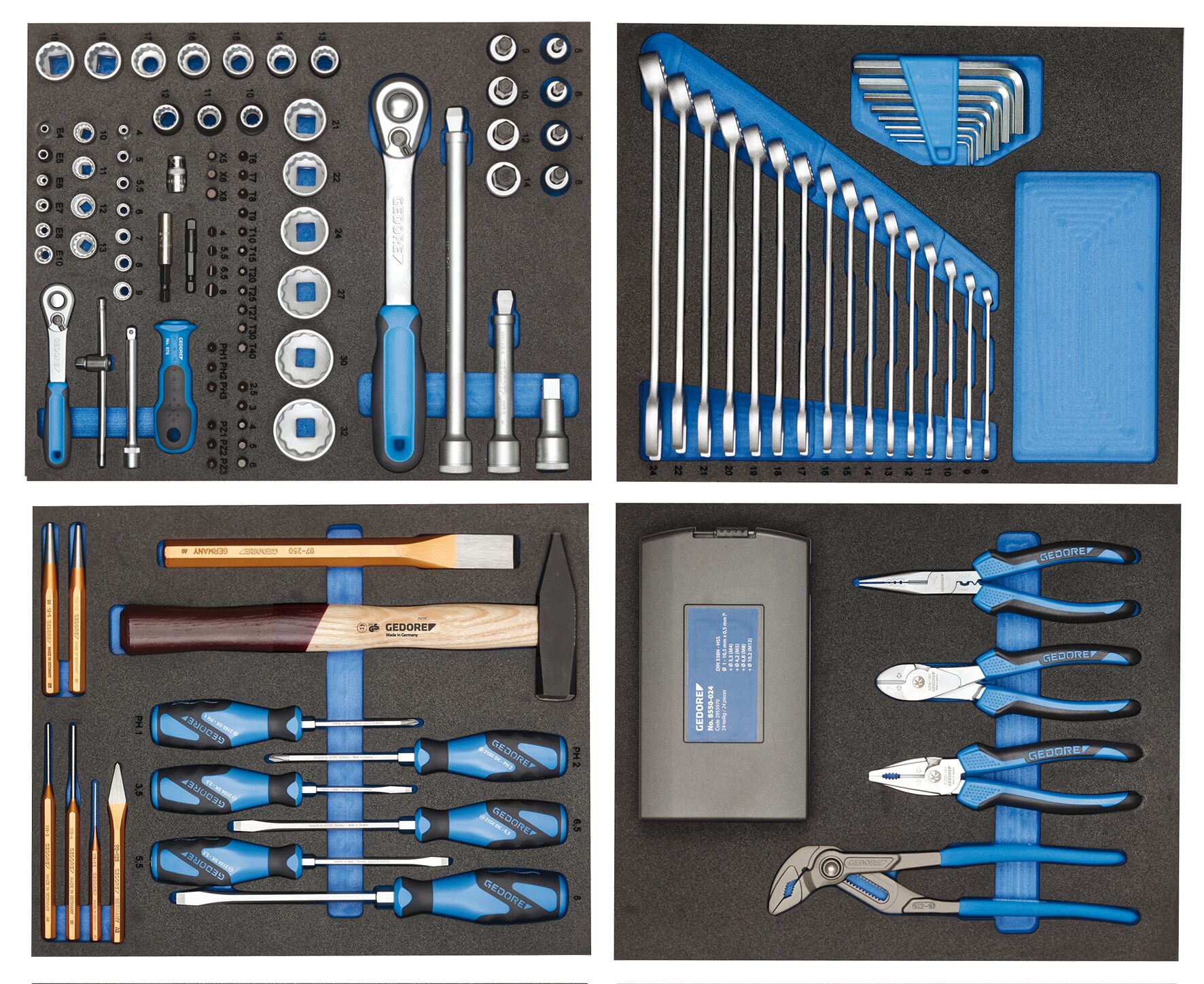 TS-147 Tool assortment in Check-Tool-Moduleen 147-pieces
