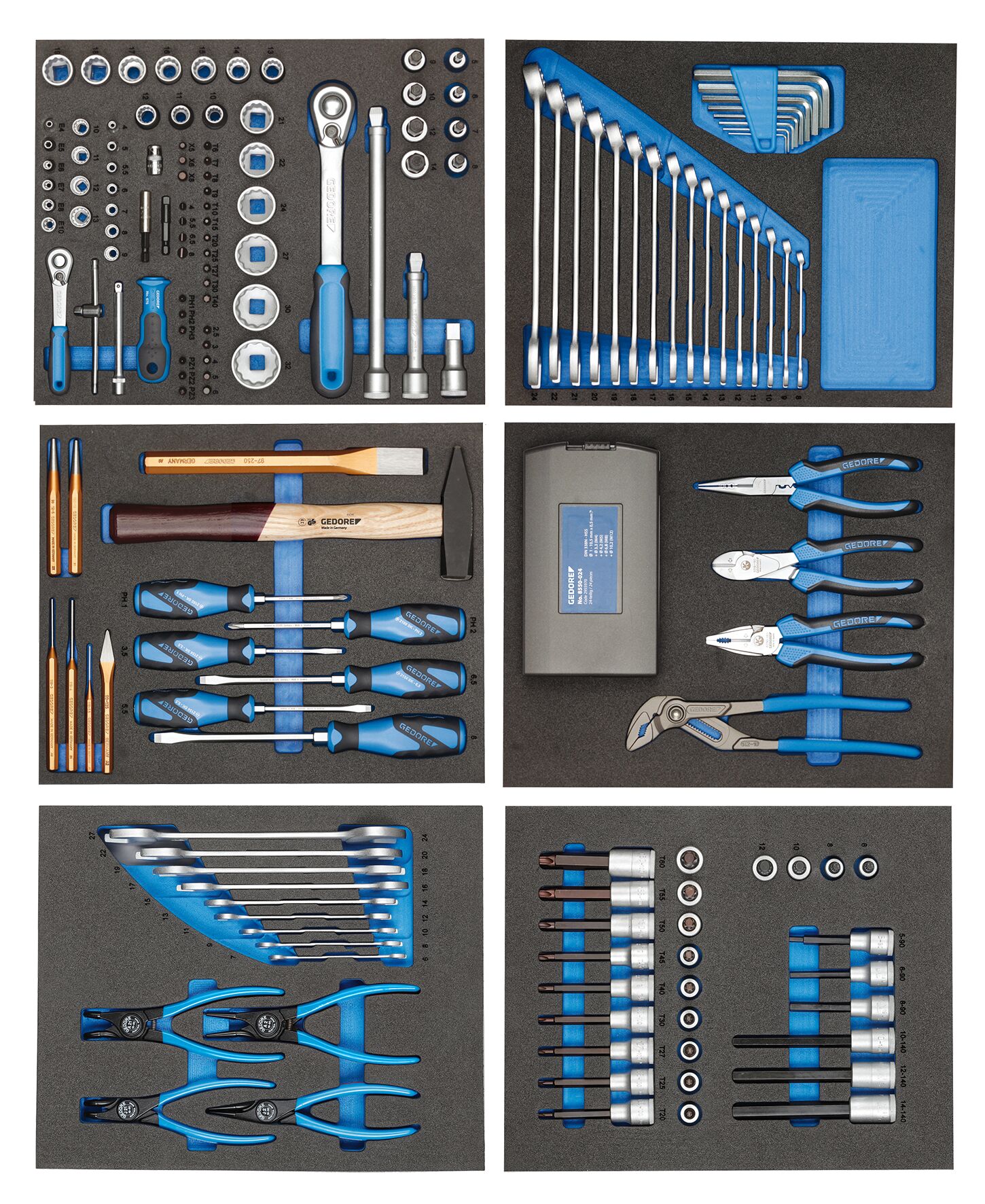 TS-190 Tool assortment in Check-Tool-Moduleen 190-pieces