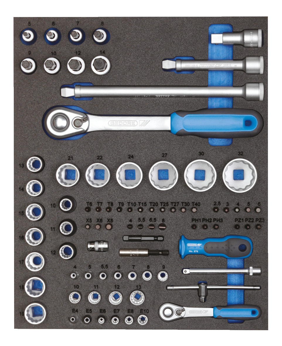 TS CT2-D19-D20 Socket assortment 1/4