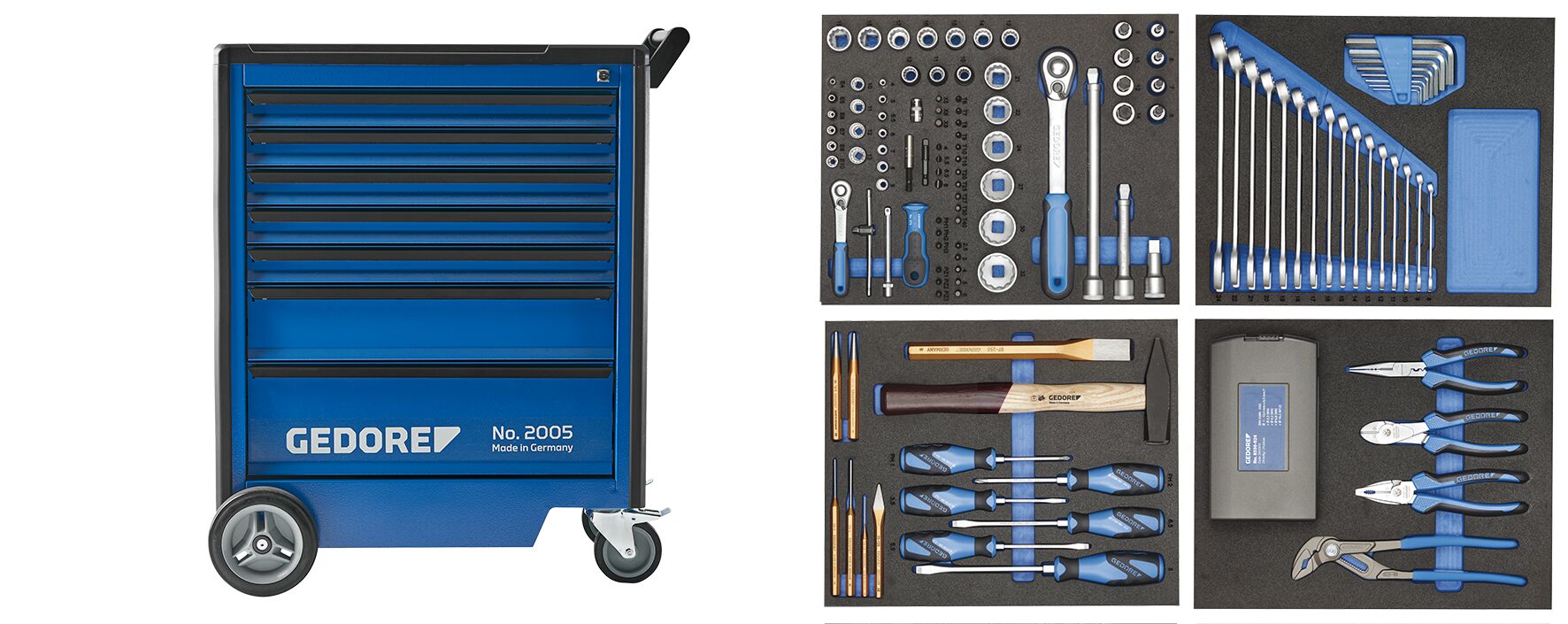 2005-TS-147 Tool trolley with assortment, 147 pieces