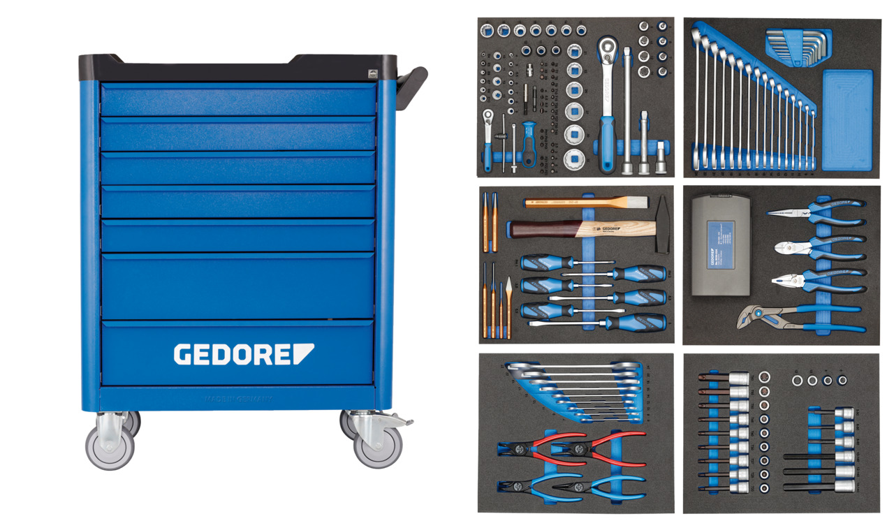 WSL-L-TS-190 Tool trolley workster with 190pcs tool assortment