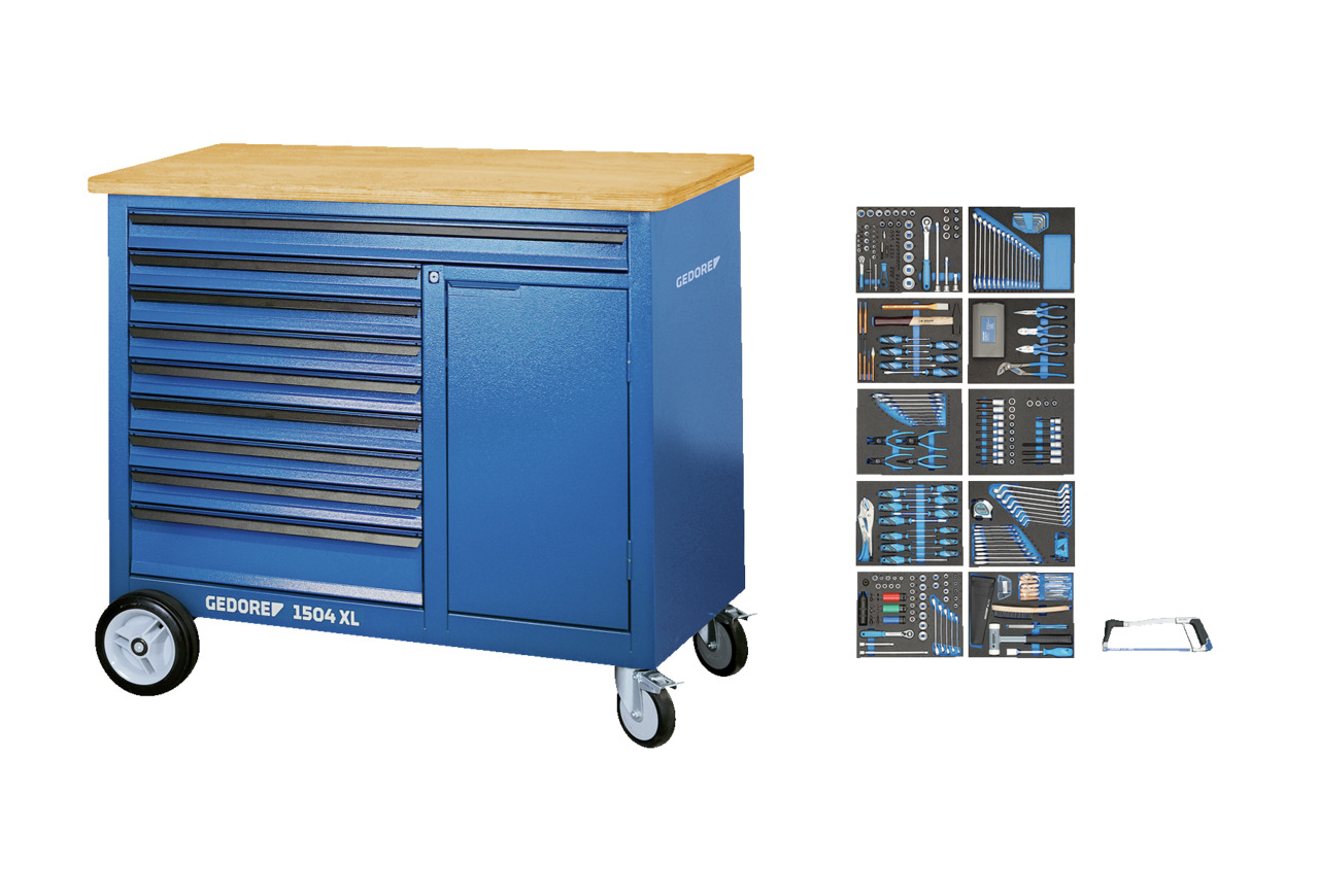 1504 XL-TS-308 Workbench with 308-piece tool assortment