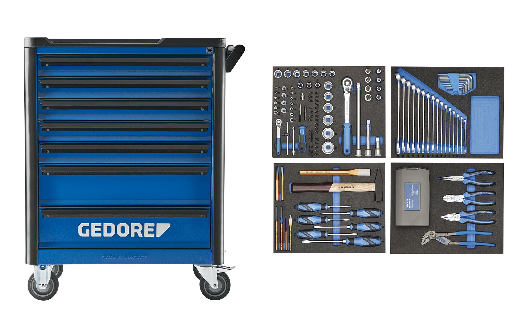 WHL-L-TS-147 workster tool trolley with 147 pcs. tool assortment