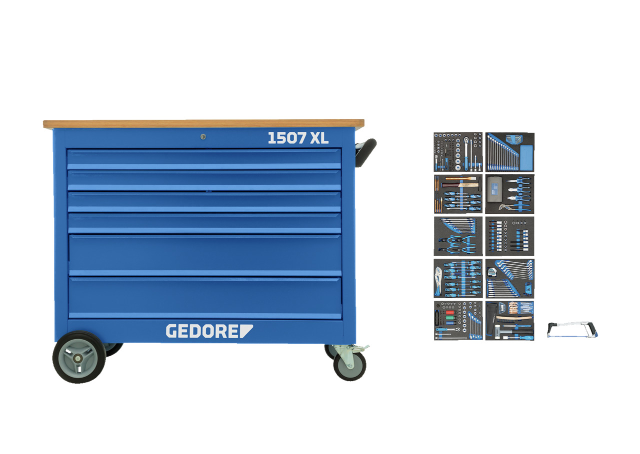 1507 XL-TS-308 Mobile workbench w.tool assortment