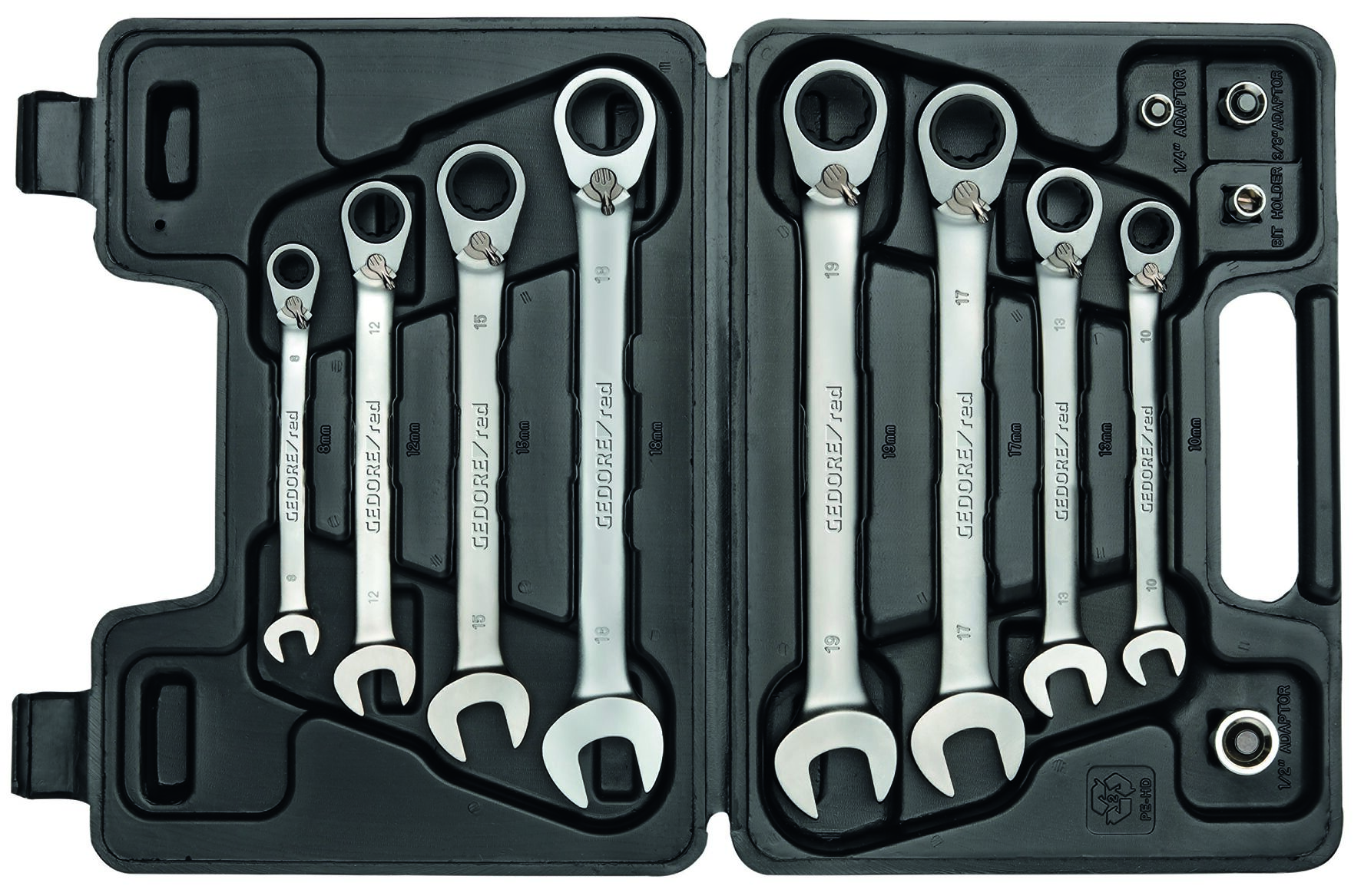 R07203012 Combination ratchet wrench set 12 pieces