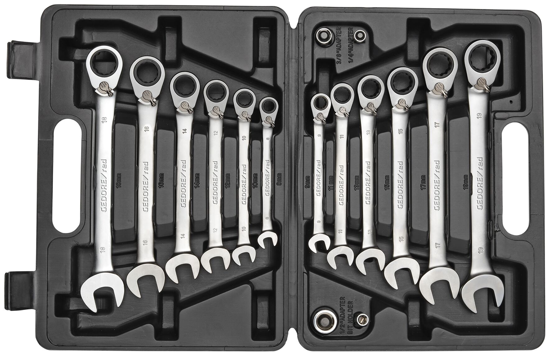 R07203016 Combination ratchet wrench set 16 pieces