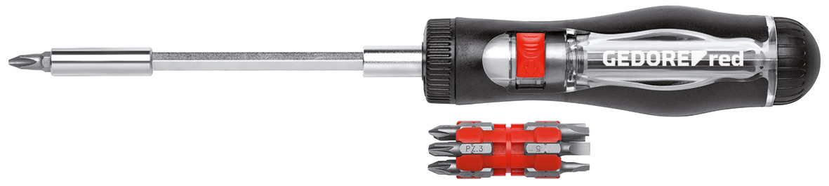 R38920000 Ratchet screwdr. 1/4 telesc.shaft 13in1