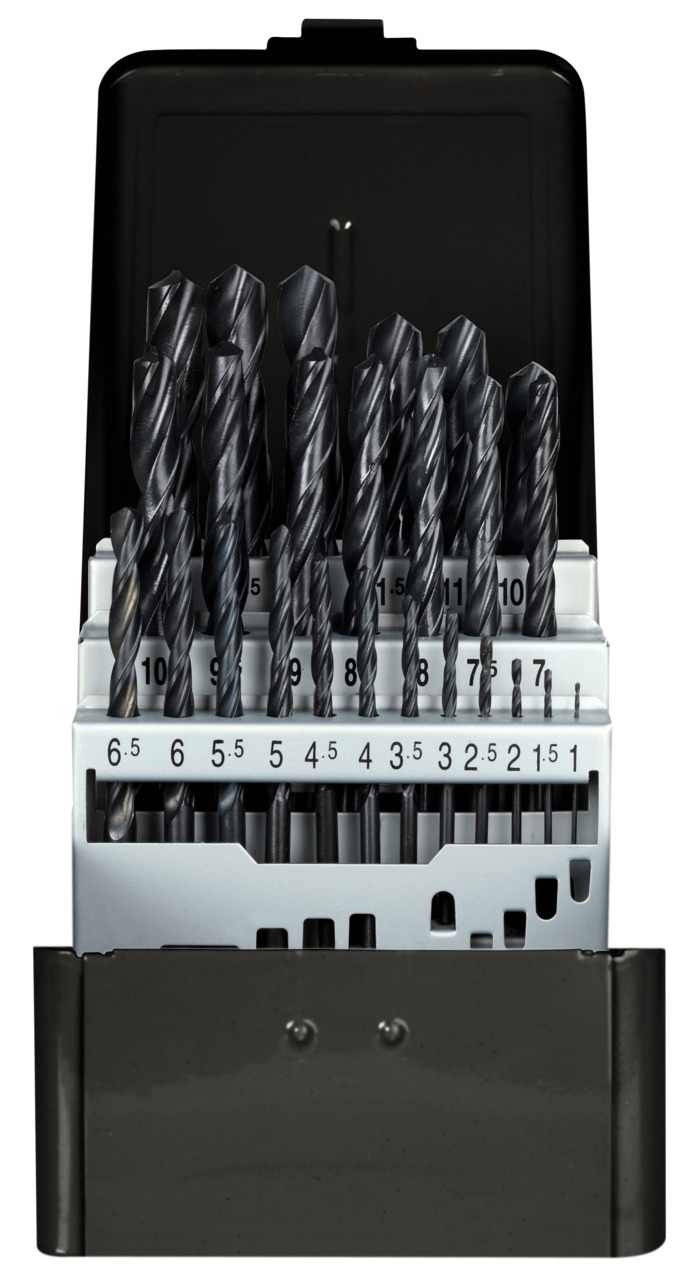 R9350 Twist drill set, roll-rolled 25 pieces