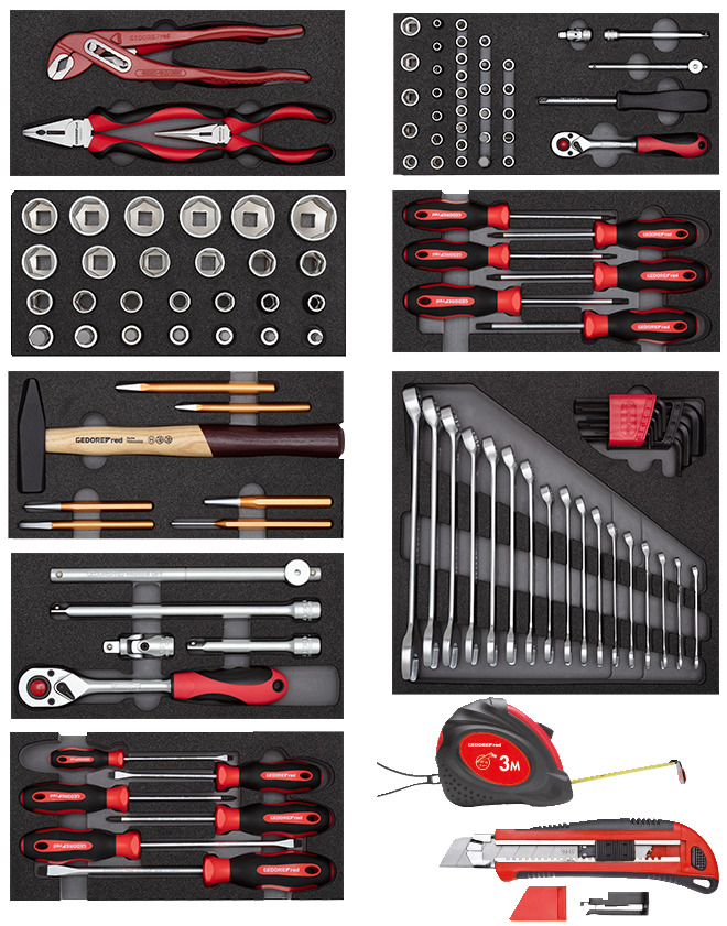 R21010001 Tool set in plastic modules 118 pieces