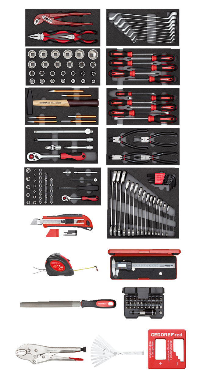 R21010002 Tool set in plastic modules 164 pieces