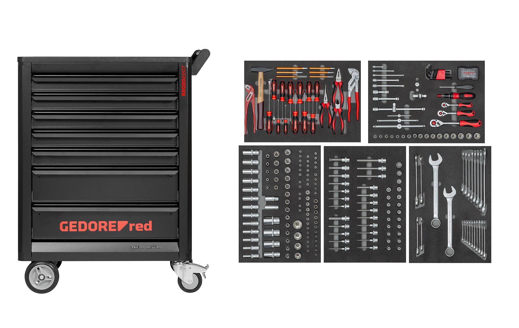 R22071005 Tool set in tool trolley GEDMaster 273-pieces