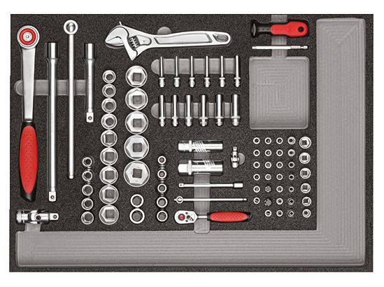 R21010004 Tool set 130 pcs in foam modules