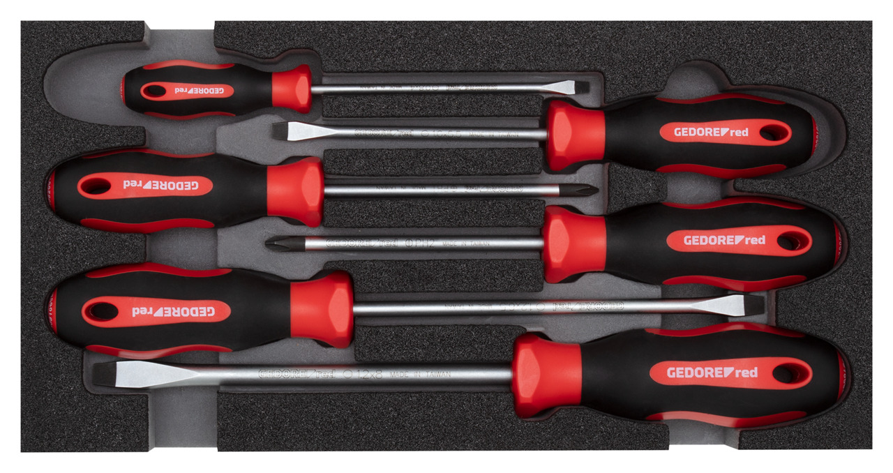 R22150013 Screwdriver set in 1/3 module 6 pieces