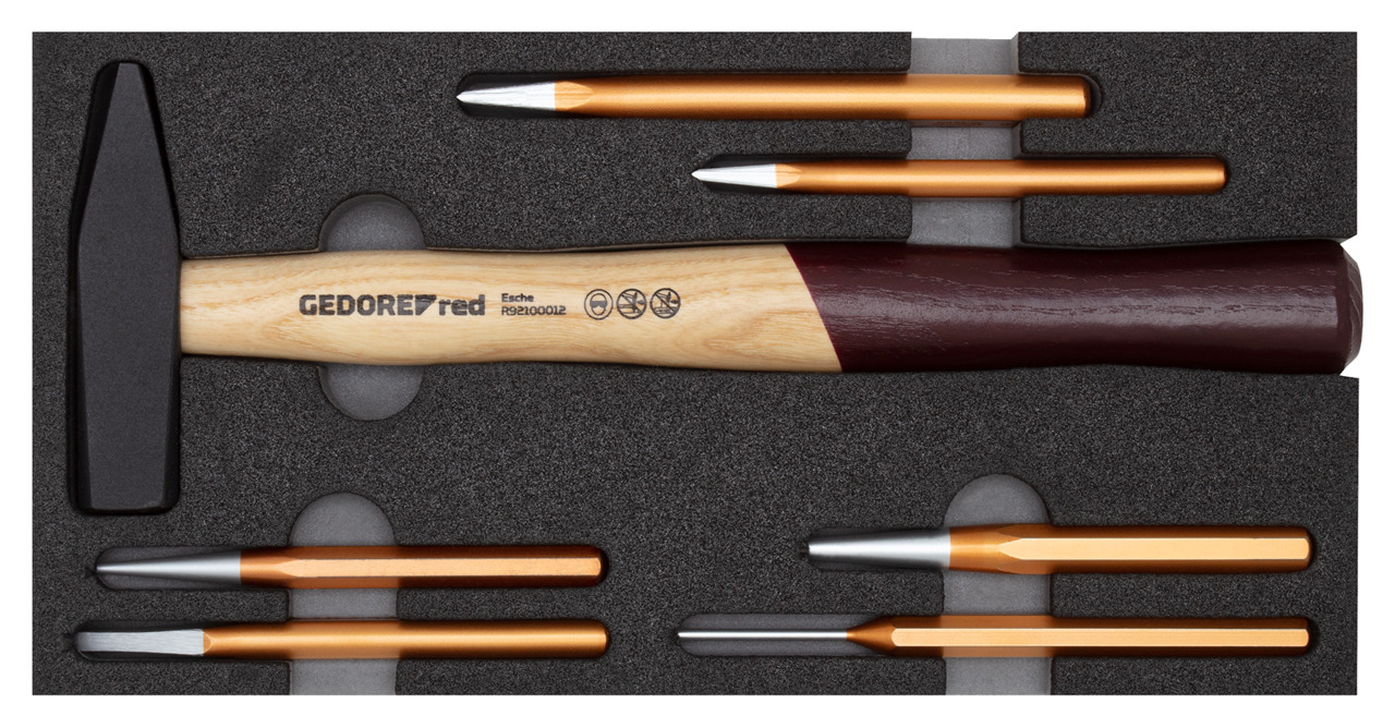 R22150019 Hammer and chisel set in 1/3 module 7 pieces