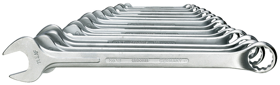 1 B (AF) Combination wrench set INCH