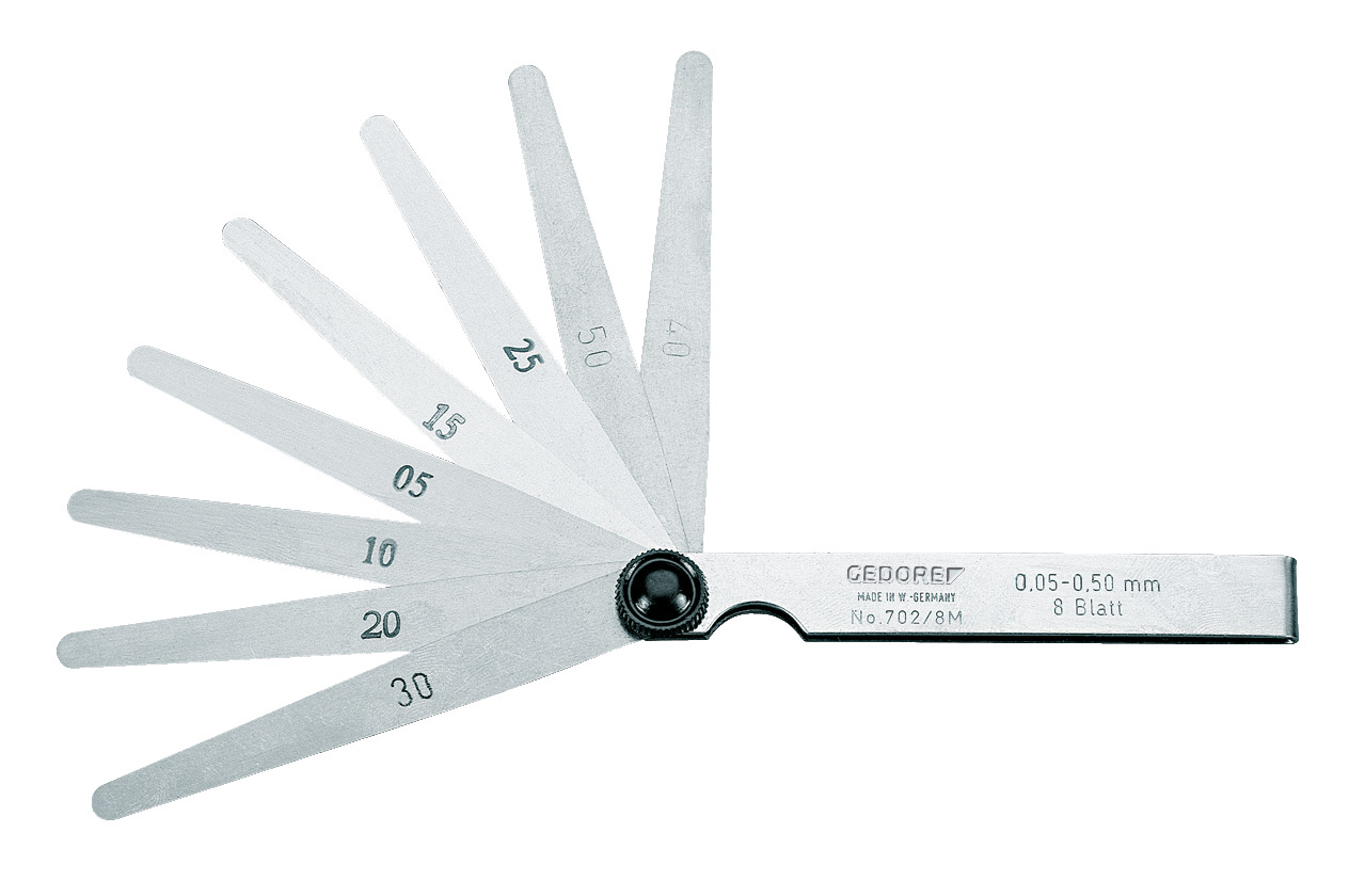 702 Feeler gauge set, fan pattern