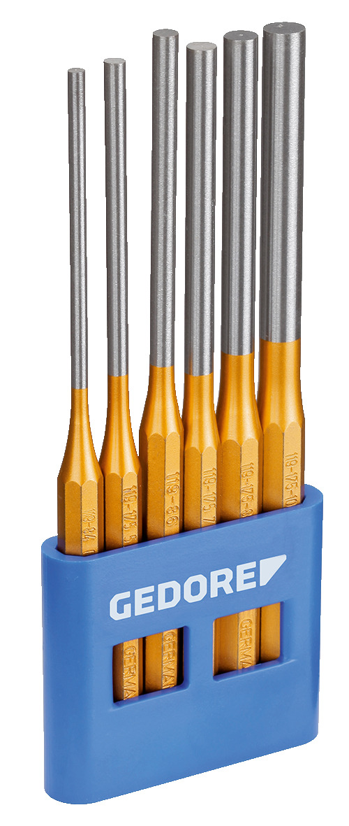 119 L pin punch set, 6 pieces